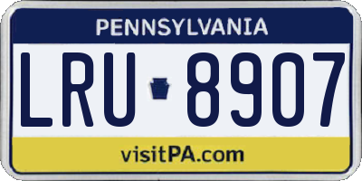 PA license plate LRU8907