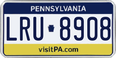PA license plate LRU8908