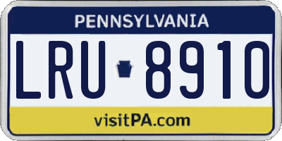 PA license plate LRU8910