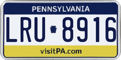 PA license plate LRU8916