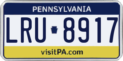 PA license plate LRU8917