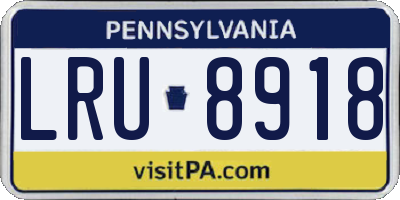 PA license plate LRU8918