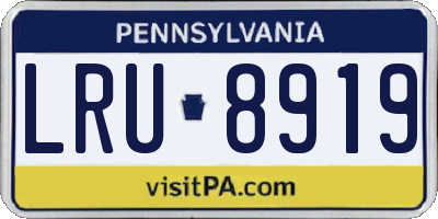 PA license plate LRU8919
