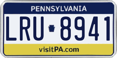 PA license plate LRU8941