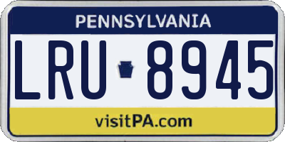 PA license plate LRU8945