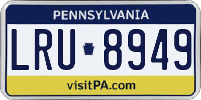 PA license plate LRU8949