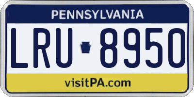 PA license plate LRU8950