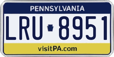 PA license plate LRU8951