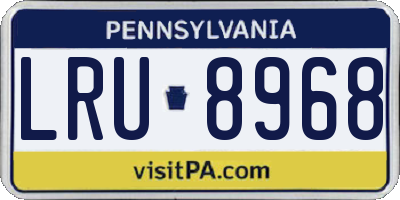 PA license plate LRU8968