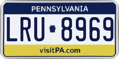 PA license plate LRU8969