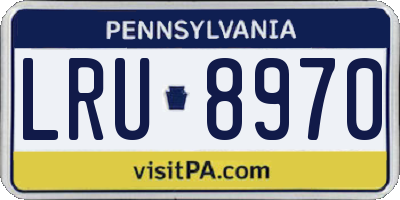PA license plate LRU8970