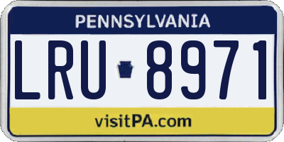 PA license plate LRU8971