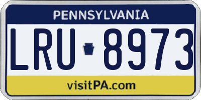 PA license plate LRU8973