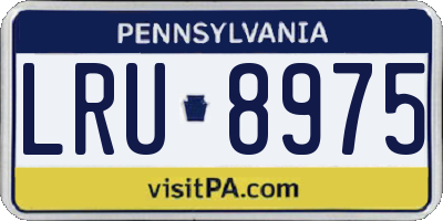 PA license plate LRU8975