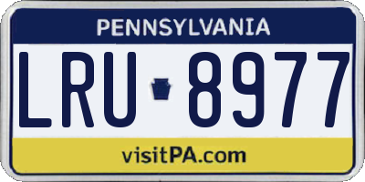 PA license plate LRU8977
