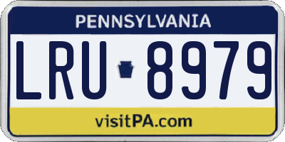 PA license plate LRU8979
