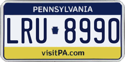 PA license plate LRU8990