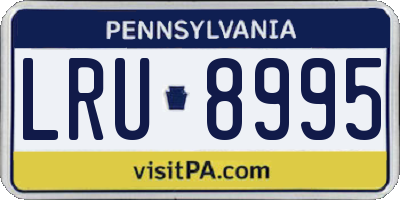 PA license plate LRU8995
