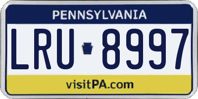 PA license plate LRU8997