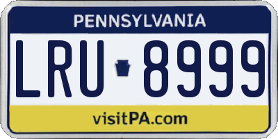 PA license plate LRU8999