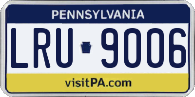 PA license plate LRU9006