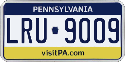 PA license plate LRU9009