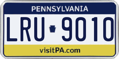 PA license plate LRU9010