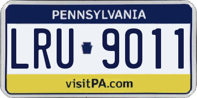 PA license plate LRU9011