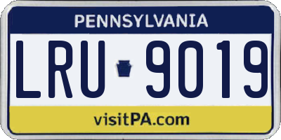 PA license plate LRU9019