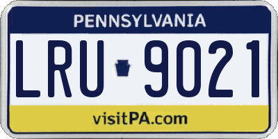 PA license plate LRU9021