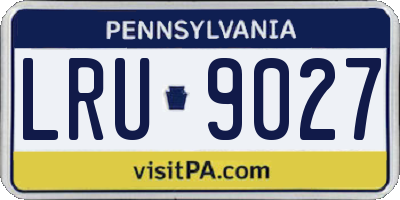 PA license plate LRU9027