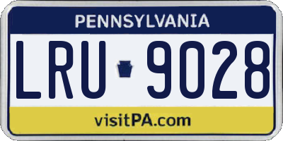 PA license plate LRU9028