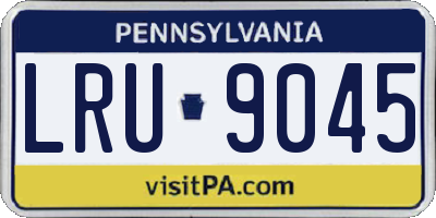 PA license plate LRU9045
