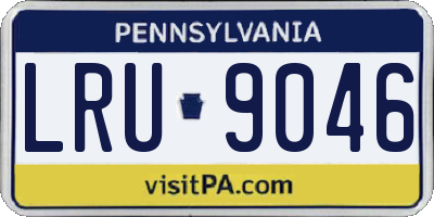 PA license plate LRU9046