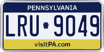 PA license plate LRU9049