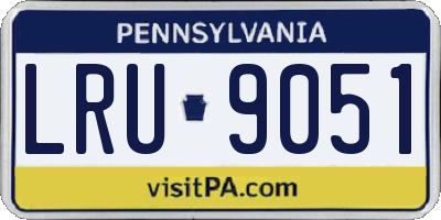PA license plate LRU9051