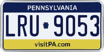 PA license plate LRU9053