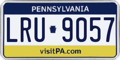 PA license plate LRU9057