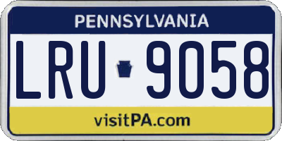 PA license plate LRU9058