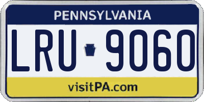 PA license plate LRU9060