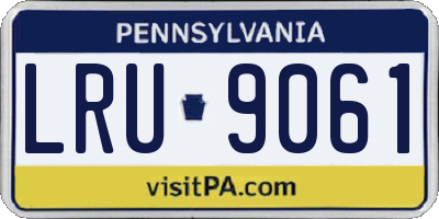 PA license plate LRU9061