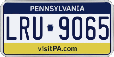 PA license plate LRU9065