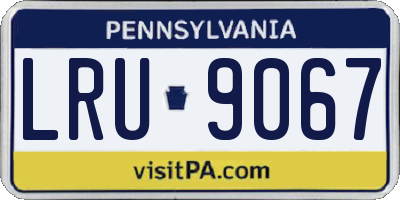 PA license plate LRU9067