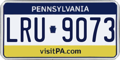 PA license plate LRU9073