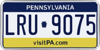 PA license plate LRU9075