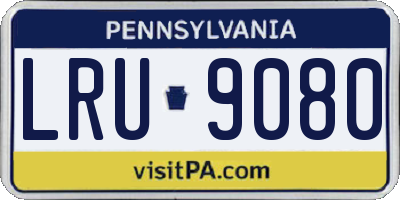PA license plate LRU9080