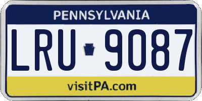 PA license plate LRU9087