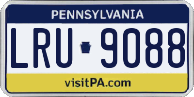 PA license plate LRU9088