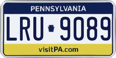 PA license plate LRU9089