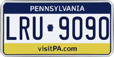 PA license plate LRU9090
